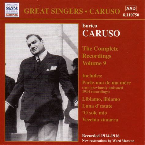 Caruso Enrico Complete Recordings Vol 9 1914 1916 Cd Opus3a