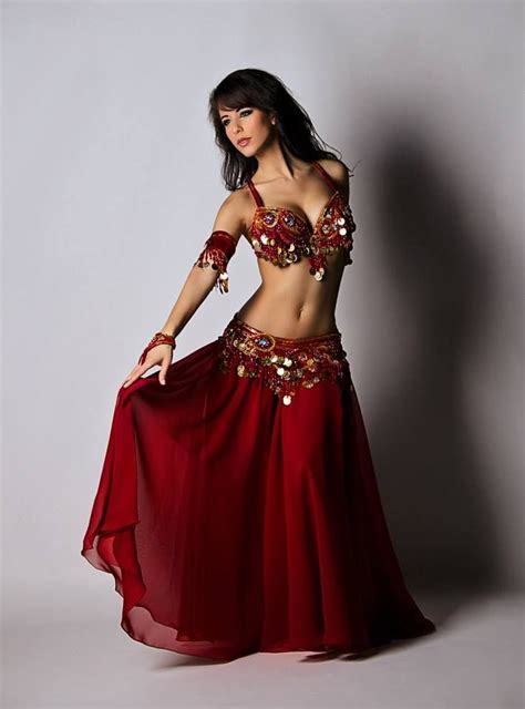 Red Bellydance Costume Vestidos De Dança Roupas De Dança Traje De