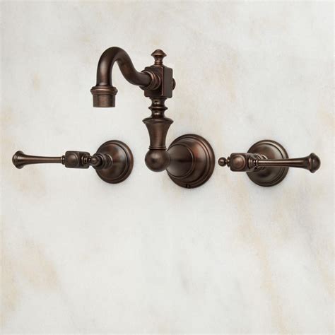 Shop for the best wall mount bathroom faucets from top brands at sears. Vintage Wall-Mount Bathroom Faucet - Lever Handles - Wall ...