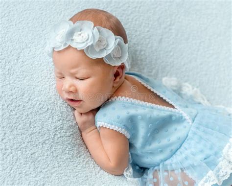 Sleeping Newborn Baby Girl Stock Image Image Of Innocence 122703969