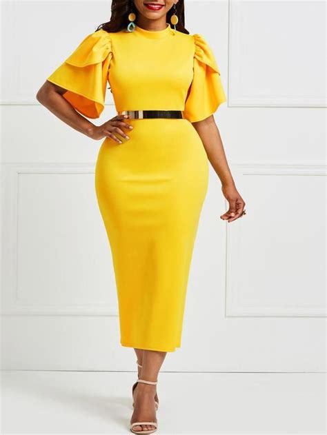 New Look Yellow Dresses Yellowdressoutfit Womens Yellow Dress Women Bodycon Dress Bodycon Dress