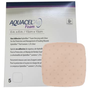 AQUACEL AG Foam Non Adhesive Dressing 15x15cm Accumed
