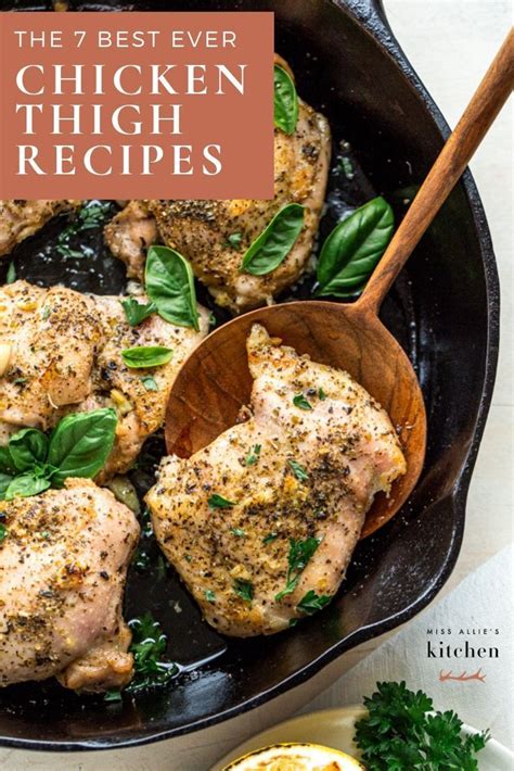 Easy recipe for boneless skinless chicken thighs in cast iron skillet. The Best Chicken Thigh Recipes in 2020 | Chicken thigh ...