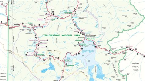 Map Of Yellowstone National Park Lodging Map London Top Attractions Map