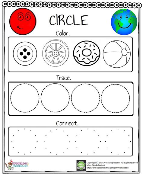 Preschool Circle Worksheets