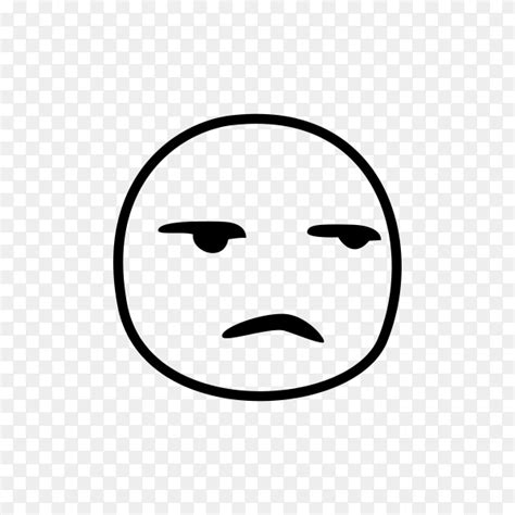 Hand Drawn Sad Face Emoji On Transparent Background Png Similar Png