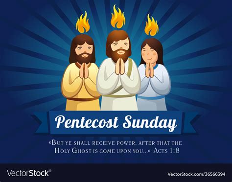 Pentecost Sunday Banner Royalty Free Vector Image