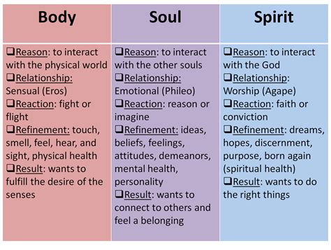 The Bible Lessons 88 The Difference Between Spirit Soul And Body