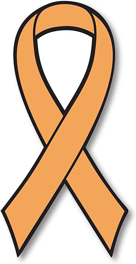 Orange Leukemia And Kidney Cancer Awareness Ribbon Car Decal 35 X 7