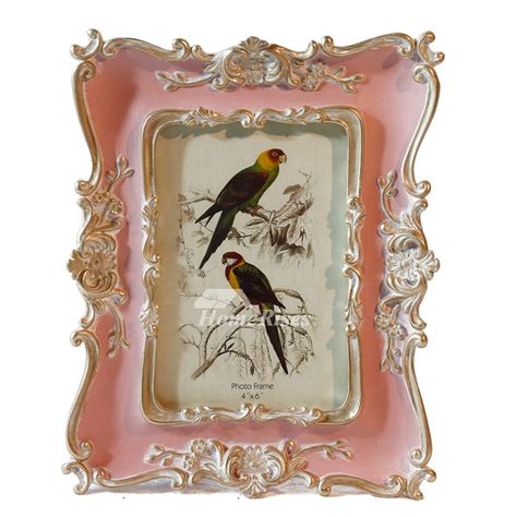 I plan to replace the picture with a family photo and hang it landscaped over the buffet with a tall buffet lamp on either side. Unique Vintage Picture Frames Pink/White Resin Glass ...