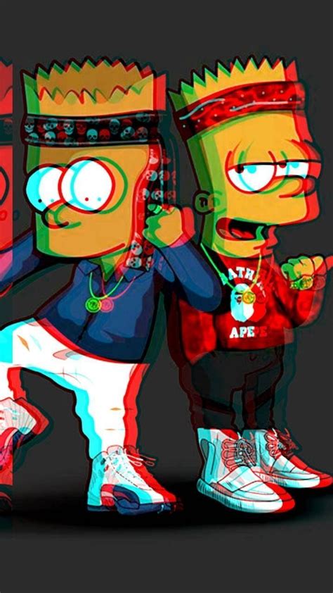 Bart Simpson Trippy Wallpapers Top Free Bart Simpson Trippy Backgrounds Wallpaperaccess
