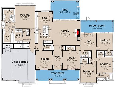 4 Bedroom Modern Farmhouse Plan With Three Fresh Air Spaces 16918wg