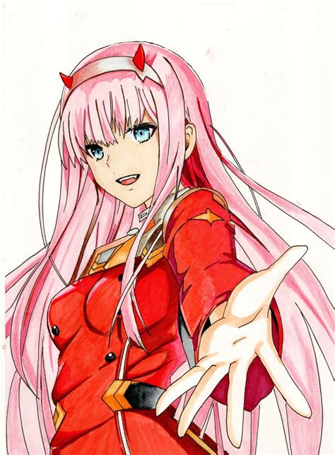 Draw Zero Two Darling In The Franxx Anime Drawing Tutorial