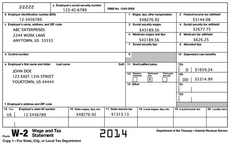 Blank W2 Form Images