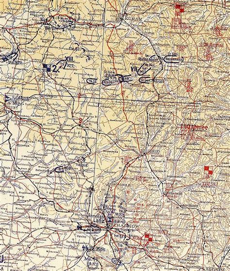 Nice Map Show Ss Panzer Corps To South West Of Kharkov 1943 German Map