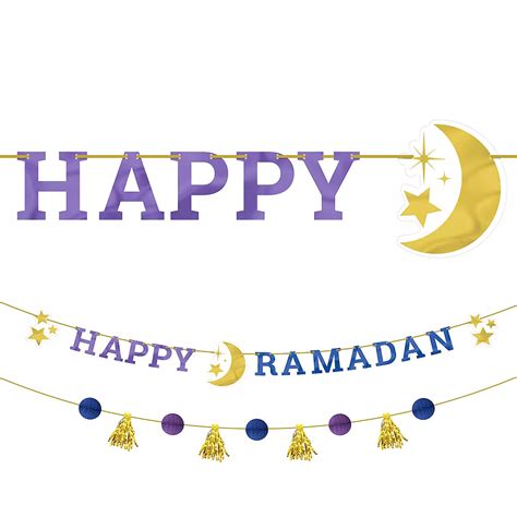 Ramadan Letter Banner With Mini Banner Party City Canada