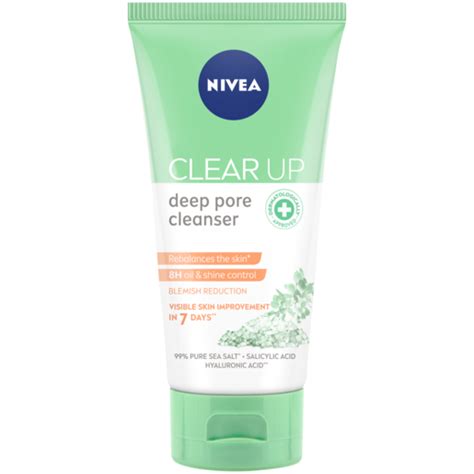 Nivea Clear Up Deep Pore Cleanser 150ml Face Wash And Scrub Skincare