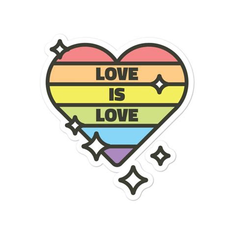Love Is Love Sticker Gay Pride Sticker Lgbtq Sticker Etsy