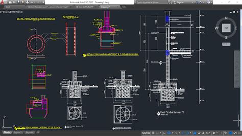 Download Gambar Autocad Dwg Detail Pondasi Sumuran Laman Proyek