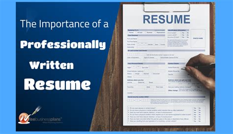 Importance Of A Professionally Written Resume