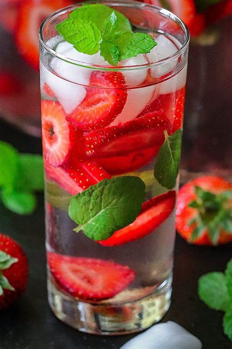 Strawberry Flavored Water Strawberry Infused Water Ruchiskitchen