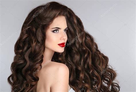 Images Curly Hairstyles For Long Hair Brunette Long Hair Curly Hairstyle Beautiful Woman
