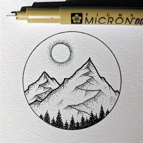 The Great Outdoors Micron Pen Drawing Drawing In 2019 Sharpie