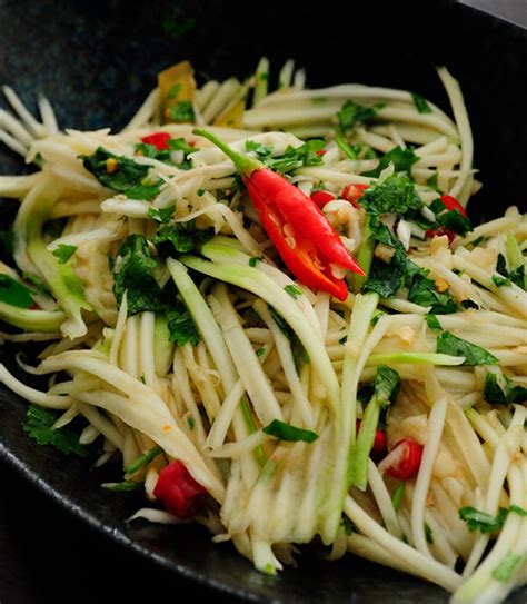 Thai spicy liver salad recipe (tub wan). Easy Thai Salads- Spicy Green Mango Salad