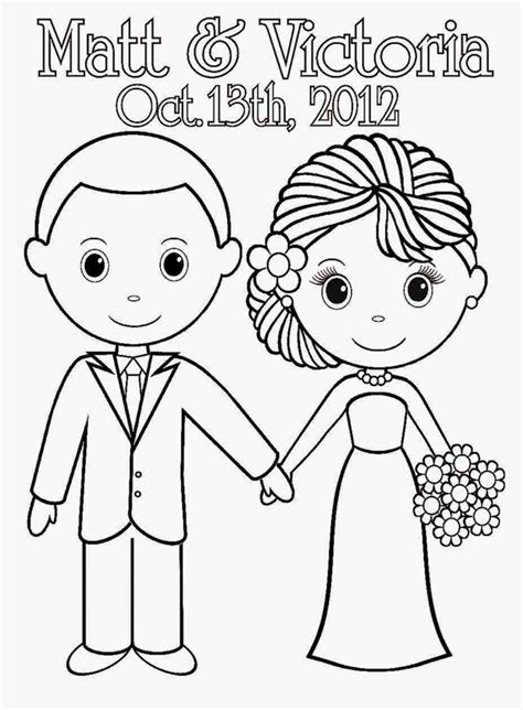 Wedding Couple Coloring Pages At Free Printable