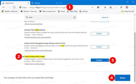 Enable Or Disable History And Favorites Suggestions In Edge Address Bar