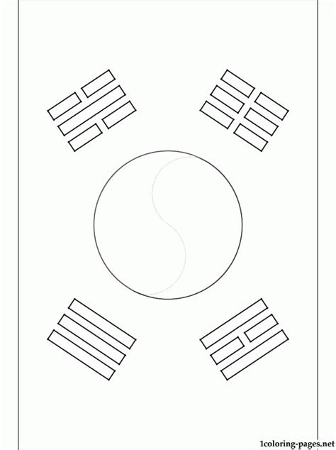 South Korea Flag Coloring Page Clip Art Library