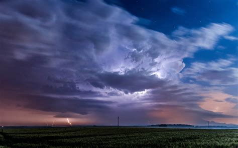 Wallpaper Landscape Sky Storm Horizon Atmosphere Dusk Thunder