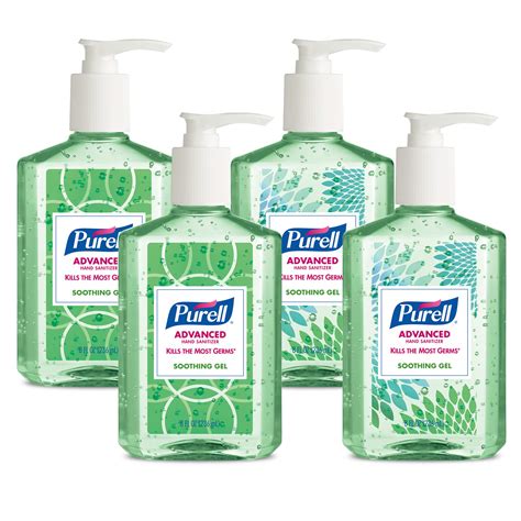 Purell Advanced Hand Sanitizer Soothing Gel Fresh Scent With Aloe And Vitamin E 8 Fl Oz Pump