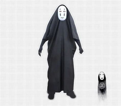 No Face Man Cos Spirited Away Cosplay Costume Mask Gloves Anime Miyazaki Hayao Faceless Cloak