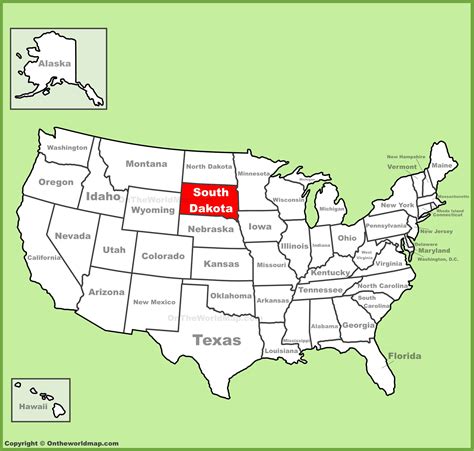 South Dakota Map Usa ~ Cinemergente