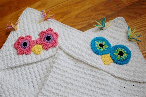 Owl Hooded Blanket Crochet Pattern Or Hooded Towel Petals To Picots