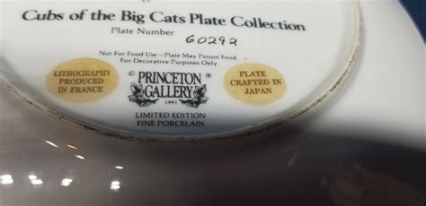 princeton gallery collector s tiger cub plate cubs of the big cats collection ebay