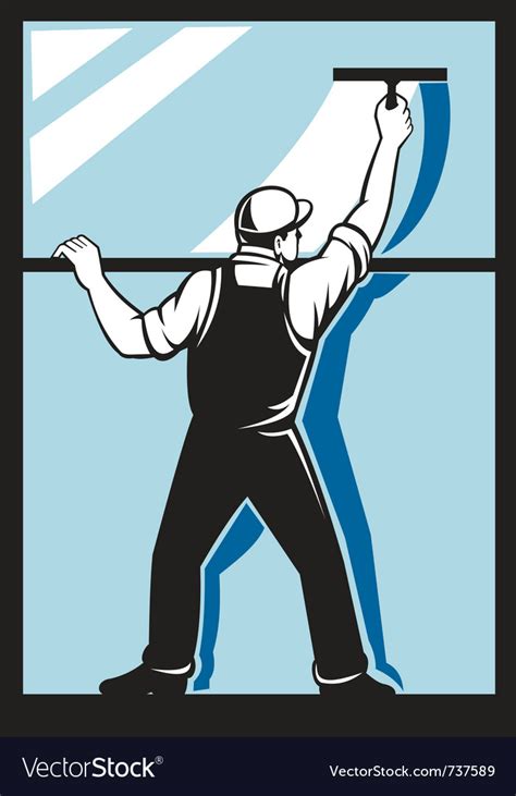 Window Washer Worker Royalty Free Vector Image