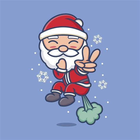 Cute Cartoon Santa Claus Farting 20792958 Vector Art At Vecteezy