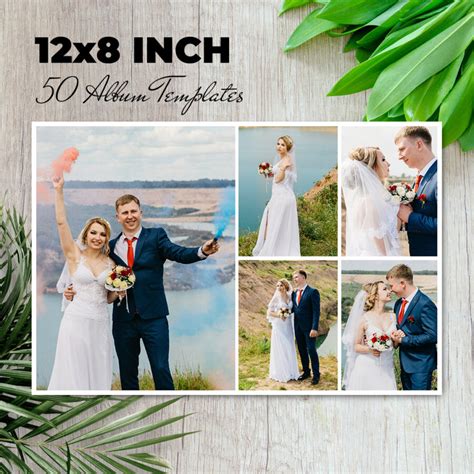 12x8 Inch Photo Album Template By Weddingposing