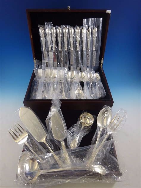 Lily By Carrs Sterling Silver Flatware Service For 10 Dinner