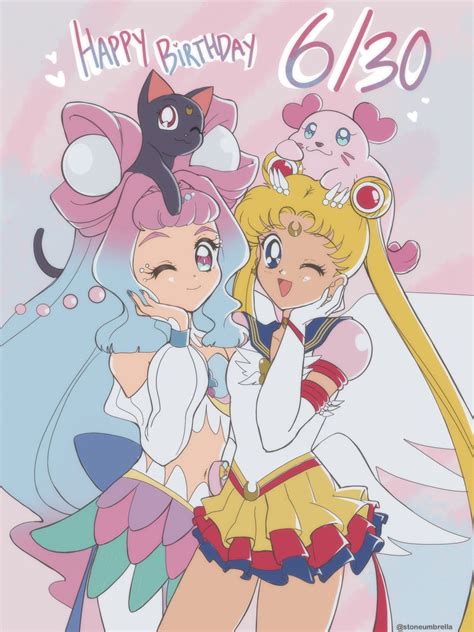 大鉄神まさと on Twitter RT Stone Umbrella Happy Birthday Cure Lamer and Sailor Moon