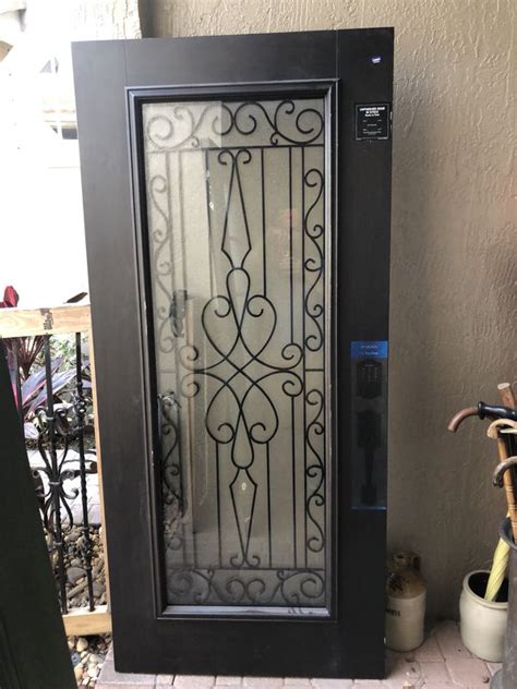 JELD-WEN Wyngate Full Lite Decorative Glass Steel Entry Door 35 3/4 x ...