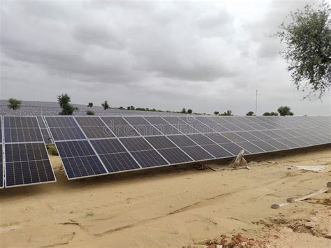320 Mw Solar Power Plant In Bikaner Rajasthan India Stock Photo Image