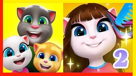 My Talking Tom 2 Vs My Talking Angela Android Ios Gameplay Otosection