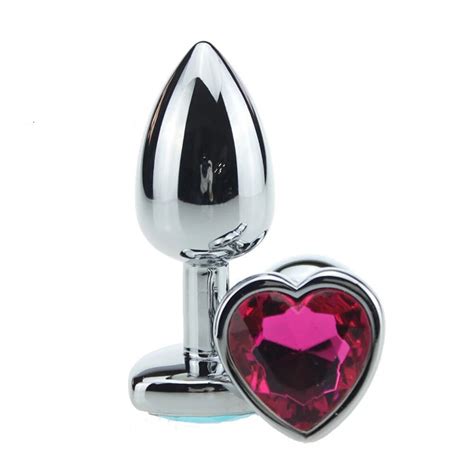 Stainless Steel Heart Shaped Jewelry Anal Plug Metal Steel Butt Plug Metal Anal Toys Gay Sex