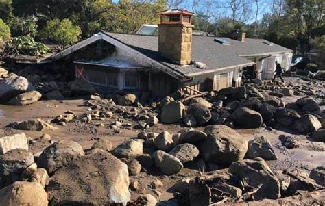 California Mudslide After Wildfire State Devastated By Rains World