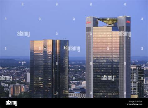 Deutsche Bank Towers And Deka Building Frankfurt Am Main Hesse