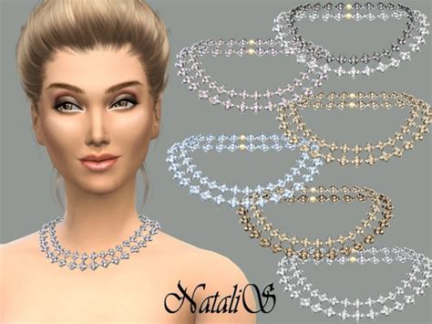 The Sims Resource Gentle Crystals Necklace By Natalis Sims 4 Downloads