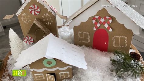 Diy Cardboard Gingerbread Houses In 2020 Cardboard
